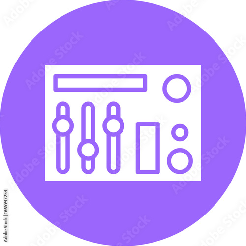 Vector Design Audio Mixing Icon Style