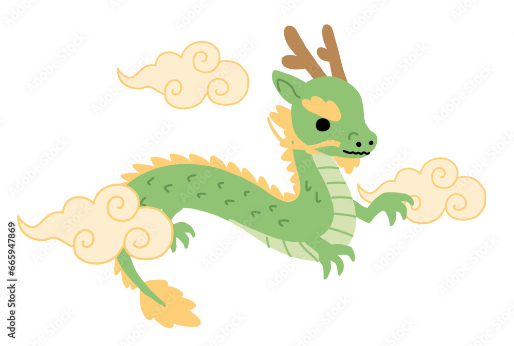 Obraz premium 辰年 龍 ドラゴン ベクター