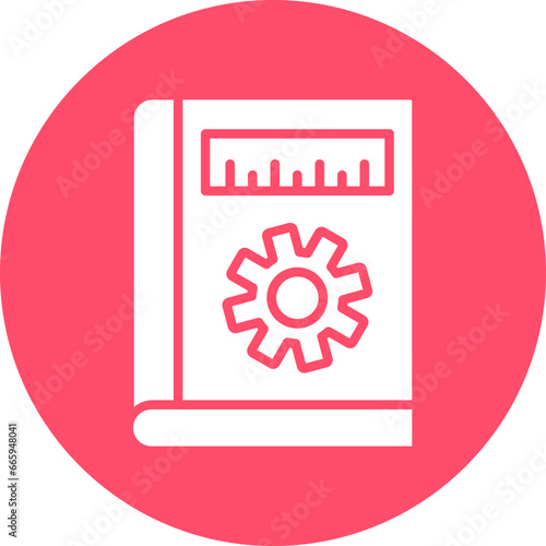 Vector Design Engineer Notebook Icon Style
