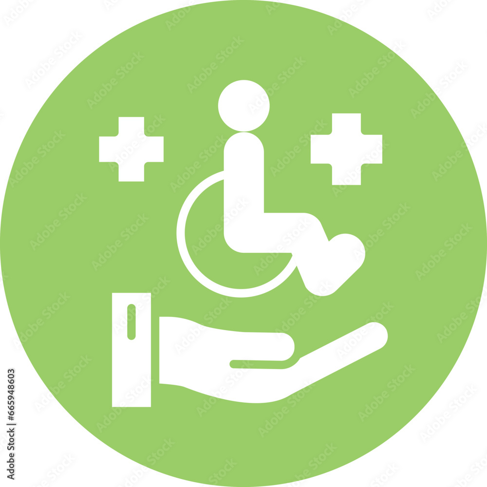 Vector Design Disable Aid Icon Style Vector Design Disable Aid Icon Style