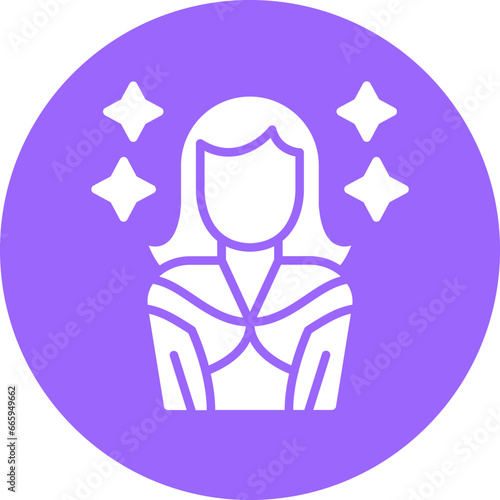 Vector Design Model Female Icon Style