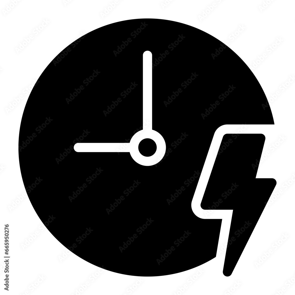 thunder glyph icon thunder glyph icon