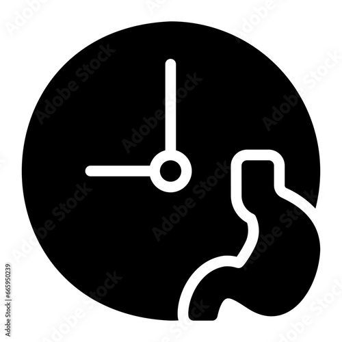 stomach glyph icon