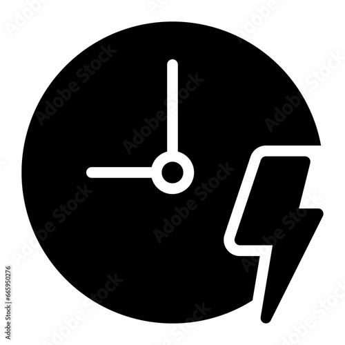 thunder glyph icon