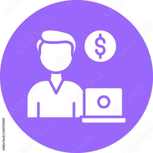 Vector Design Freelancer Male Icon Style