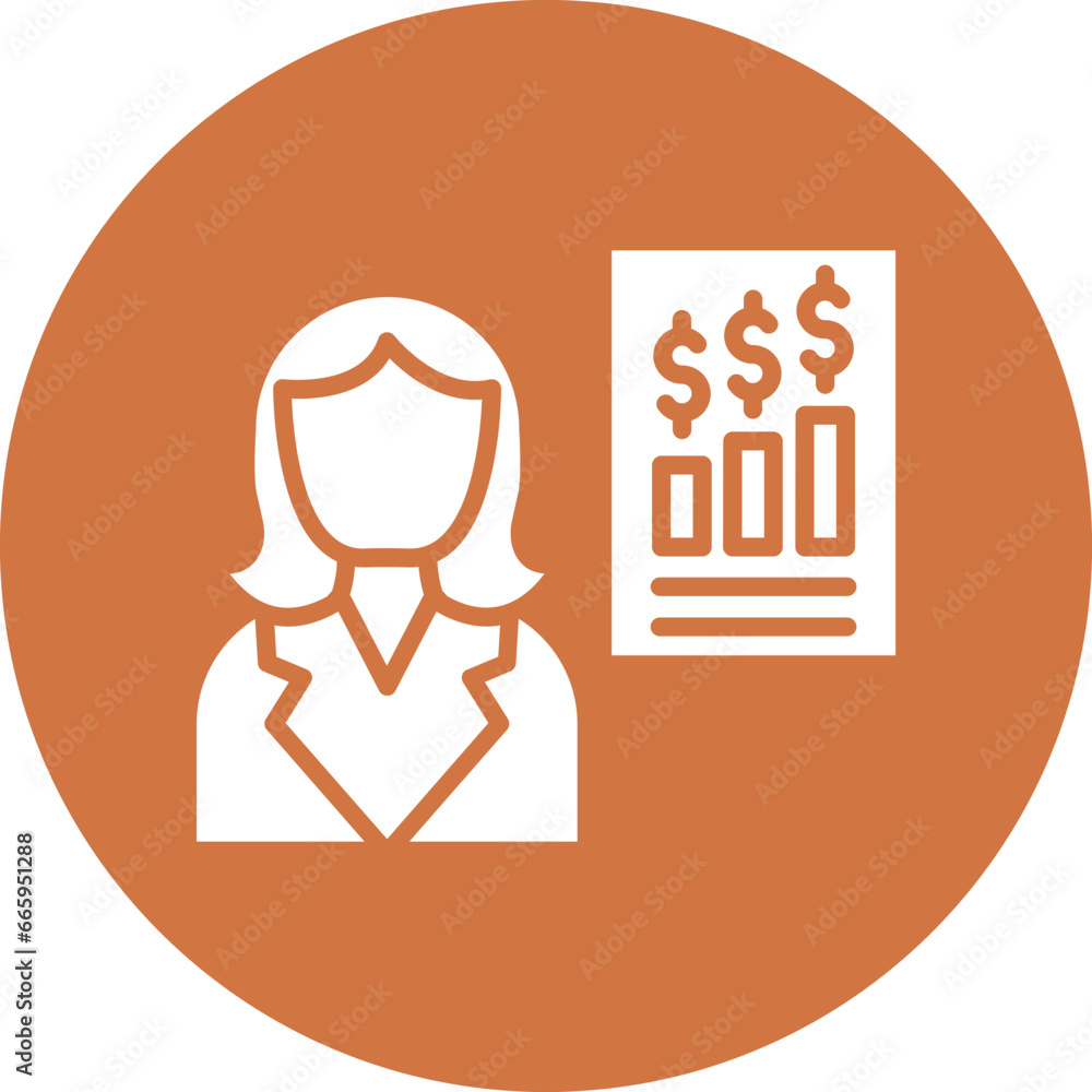 Vector Design Expert Female Icon Style Vector Design Expert Female Icon Style