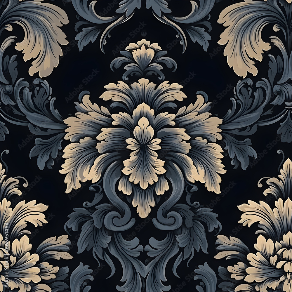 Baroque wallpaper pattern. Seamless on all sides Baroque wallpaper pattern. Seamless on all sides