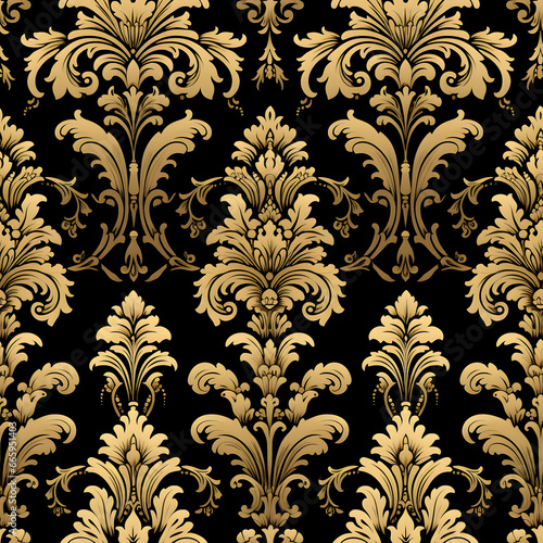 Baroque wallpaper pattern. Seamless on all sides