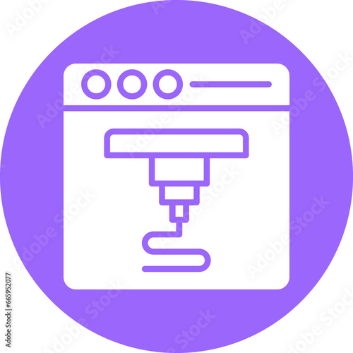 Vector Design Bioprinting Icon Style