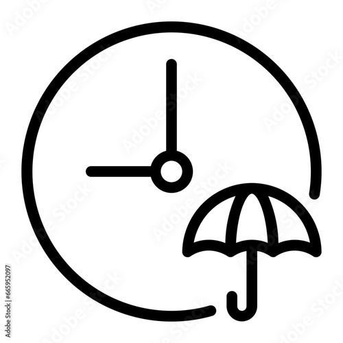 umbrella line icon