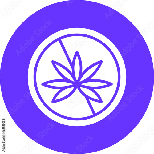 Vector Design No Thc Icon Style