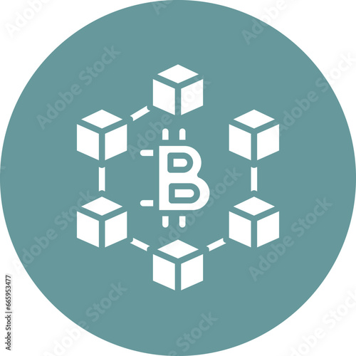 Vector Design Blockchain Icon Style