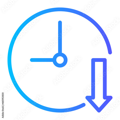 down time gradient icon