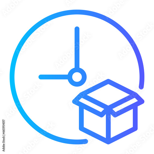 parcel gradient icon