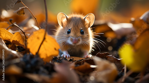 Adorable Hamsters/Chipmunks Playing in Autumn Park