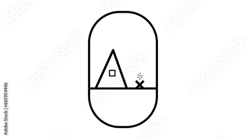 campsite lineart