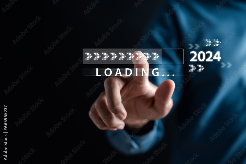 Loading progress from 2023 to 2024 to countdown happy new year. Loading progress from 2023 to 2024 to countdown happy new year.