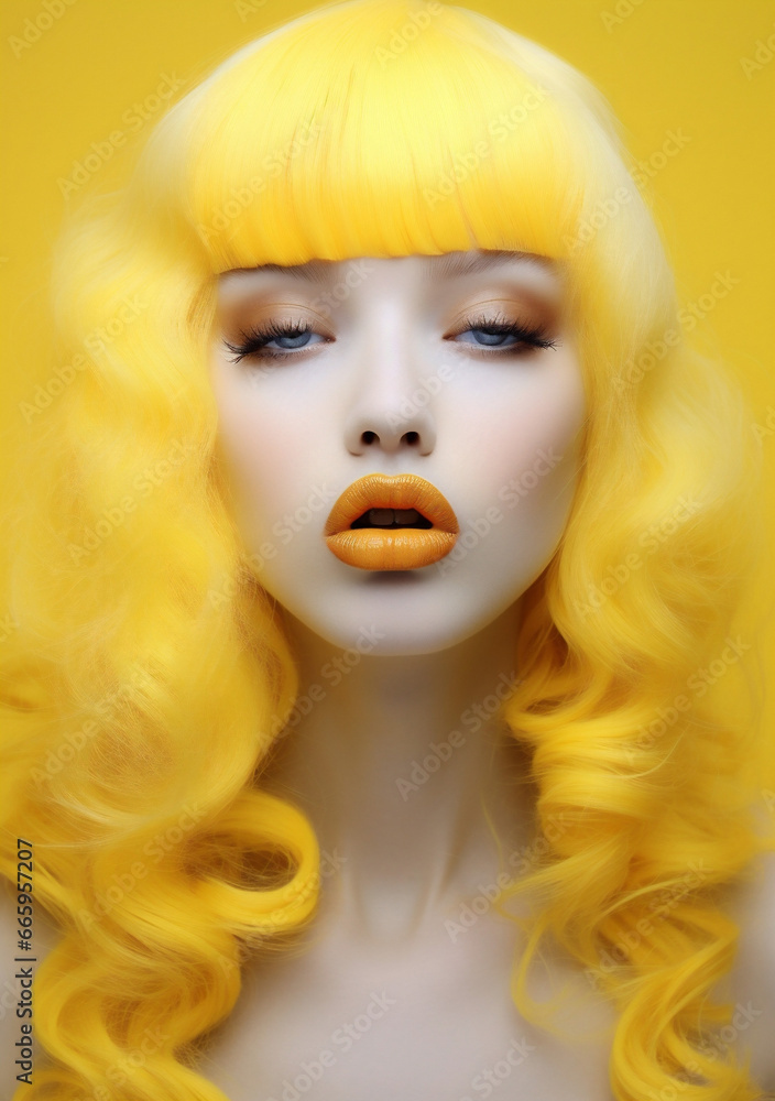 Obraz premium Fashion portrait women style beauty young makeup model female glamour hair