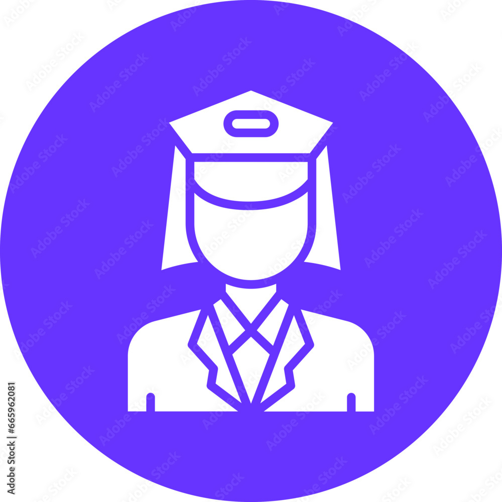 Female Captain Icon Style Female Captain Icon Style
