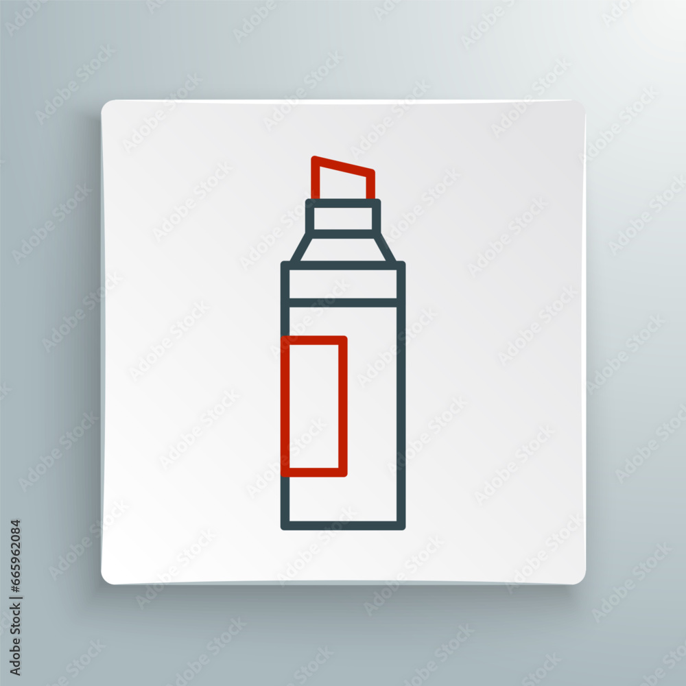 Line Marker pen icon isolated on white background. Colorful outline concept. Vector Line Marker pen icon isolated on white background. Colorful outline concept. Vector