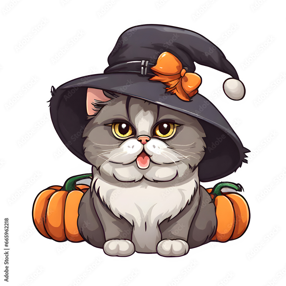 Cat in the Halloween day Cat in the Halloween day