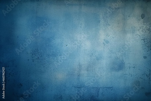 Vintage grunge blue concrete texture wall background with vignette
