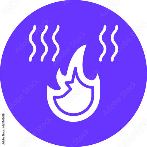 Fire Pollution Icon Style