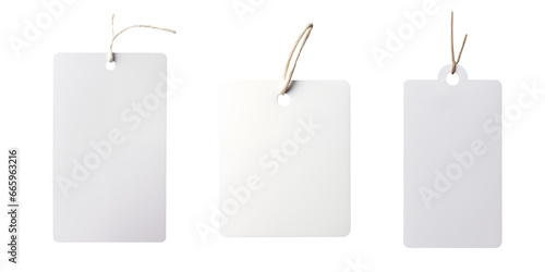 blank white tag collection, price tag set
