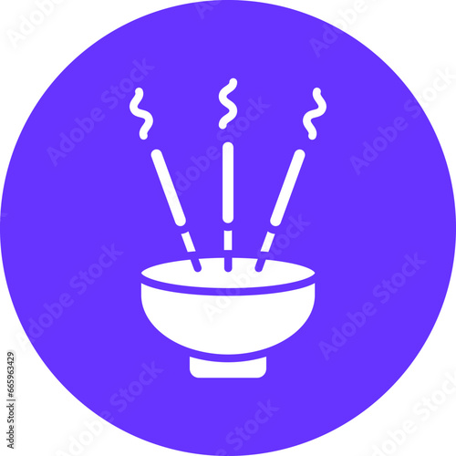 Incense Sticks Icon Style