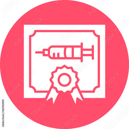 Vaccination Certificate Icon Style