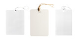 blank white tag collection, price label tag set