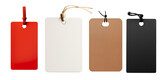 collection of blank paper tag, label price tag set