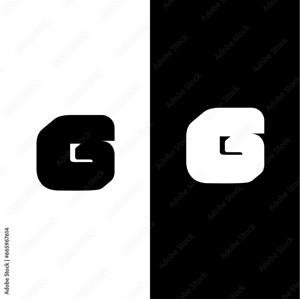 Modern style black and white G logo vector design for your business identity design Modern style black and white G logo vector design for your business identity design