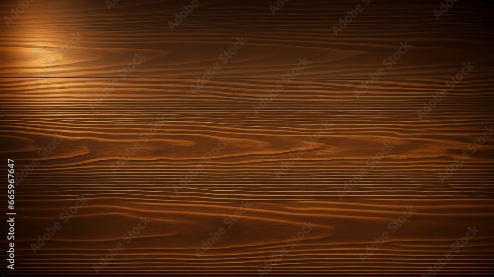 Fototapeta premium Wood background banner panorama Brown acoustic panels, wooden boards panel pattern texture. AI Generated