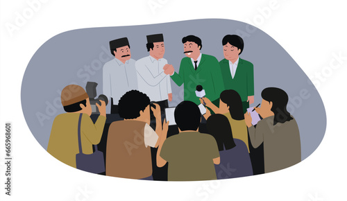 politicians doing press conference