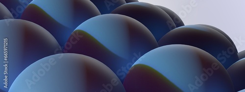 Elegant and modern 3D rendering image background with pop big sphere and blue