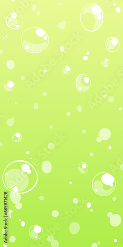 背景イラスト_泡_グリーン
