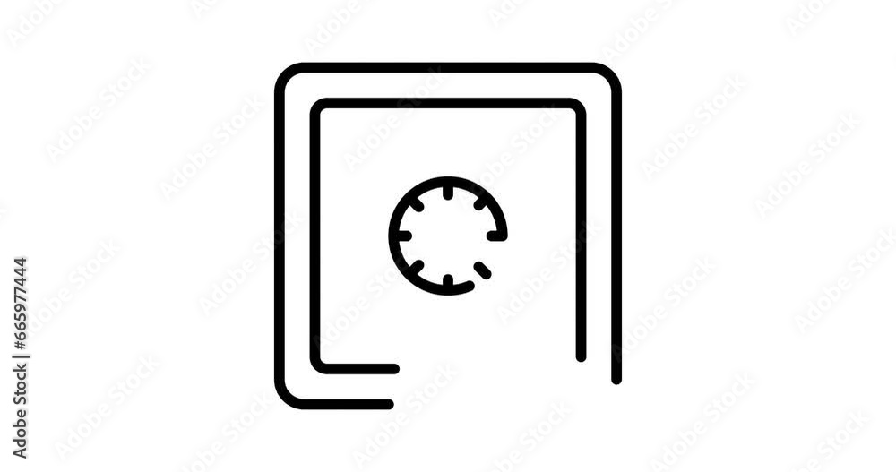 safe animated outline icon with alpha channel. safe 4k video animation for web, mobile and ui design safe animated outline icon with alpha channel. safe 4k video animation for web, mobile and ui design