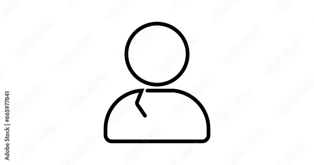 businessman animated outline icon with alpha channel. businessman 4k video animation for web, mobile and ui design businessman animated outline icon with alpha channel. businessman 4k video animation for web, mobile and ui design