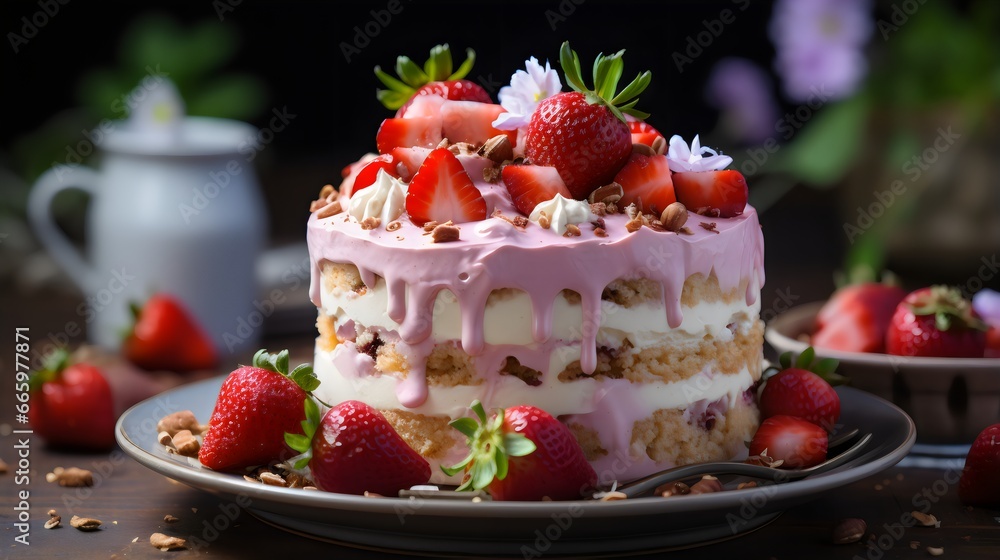 strawberries and cream dessert strawberries and cream dessert