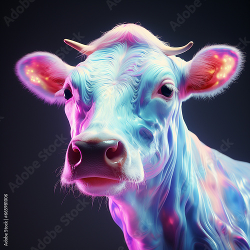 portrait of a cow generated by ai