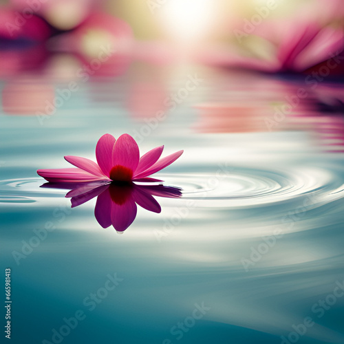 pink water lily,generative AI 