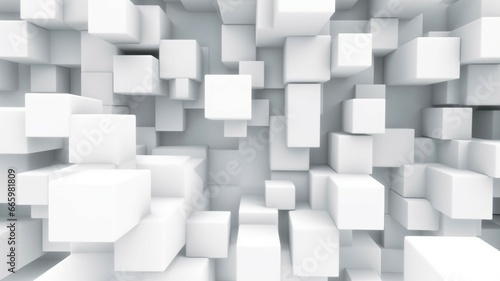 White cubes, illustration background © alisaaa