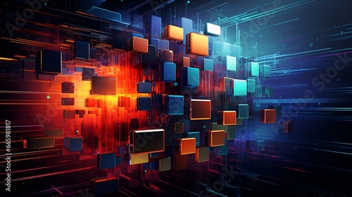 Elevate Your Presentation, A Computer Generated Geometric Rectangular Background for Professional Display,Presentation background,website background