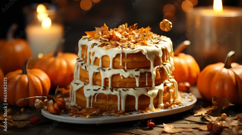halloween pumpkin cake