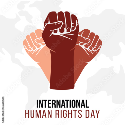 10 December, Human Rights Day Design for celebration the Human Rights Day with recover better - stand up for human rights