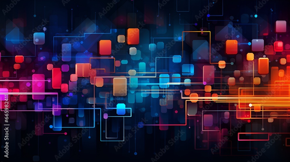 Elevate Your Presentation, A Computer Generated Geometric Rectangular Background for Professional Display,Presentation background,website background