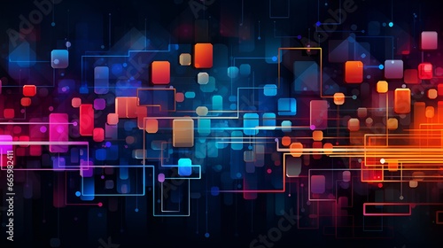 Obraz na płótnie Elevate Your Presentation, A Computer Generated Geometric Rectangular Background for Professional Display,Presentation background,website background w salonie