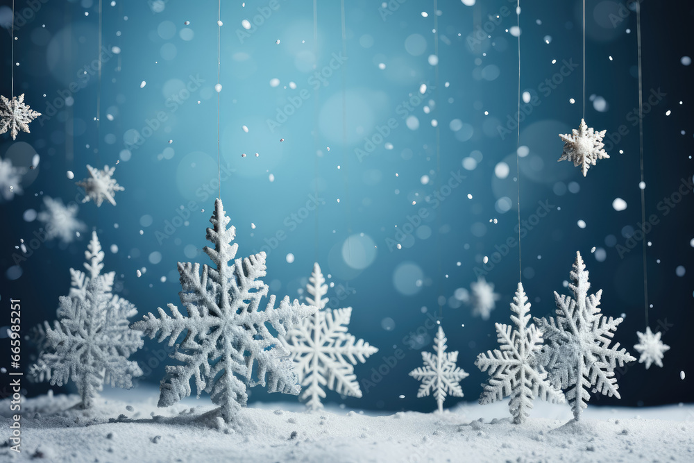 Snow flakes backdrop , White snowflake winter christmas snow background