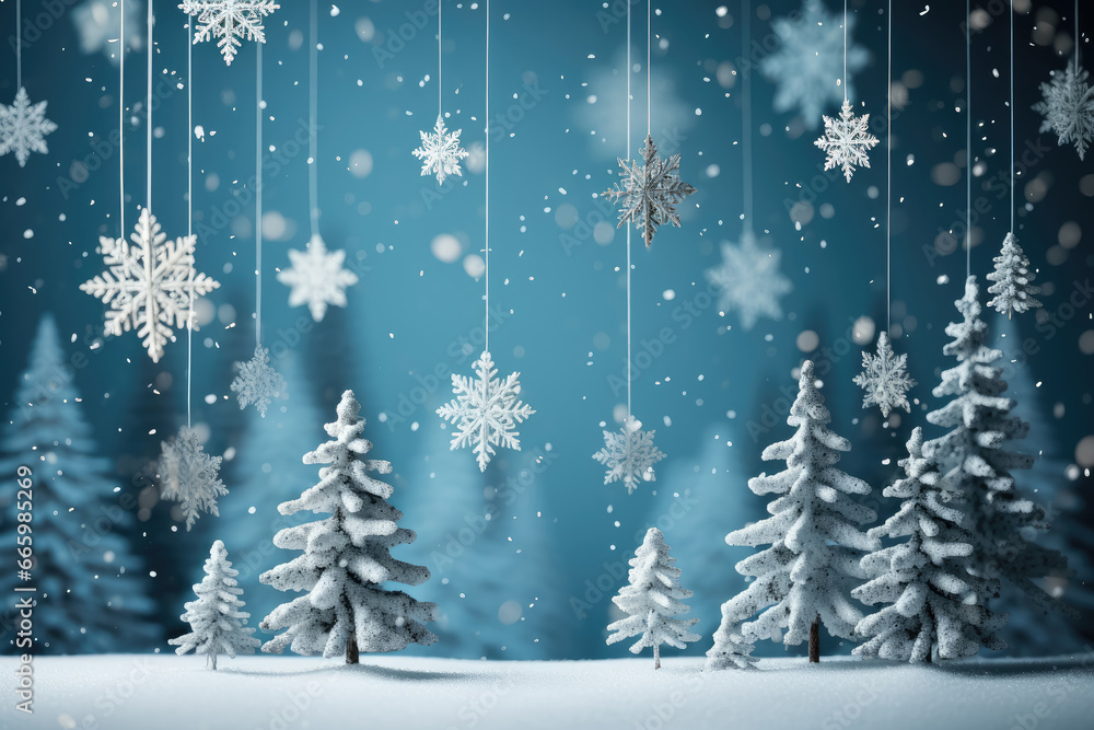 Snow flakes backdrop , White snowflake winter christmas snow background